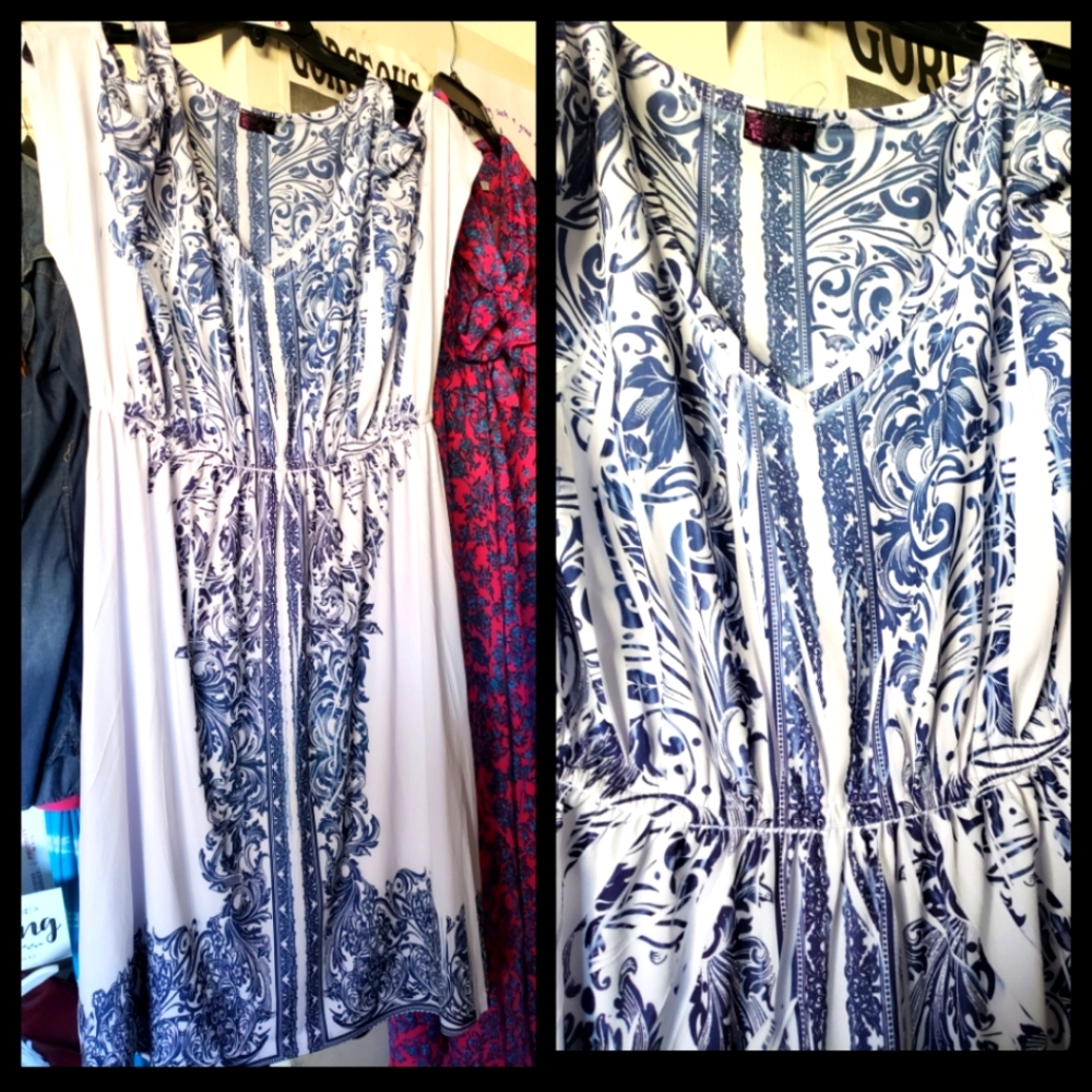 🎉FLASH SALE🎉 Boho Damask print dress by Agenda